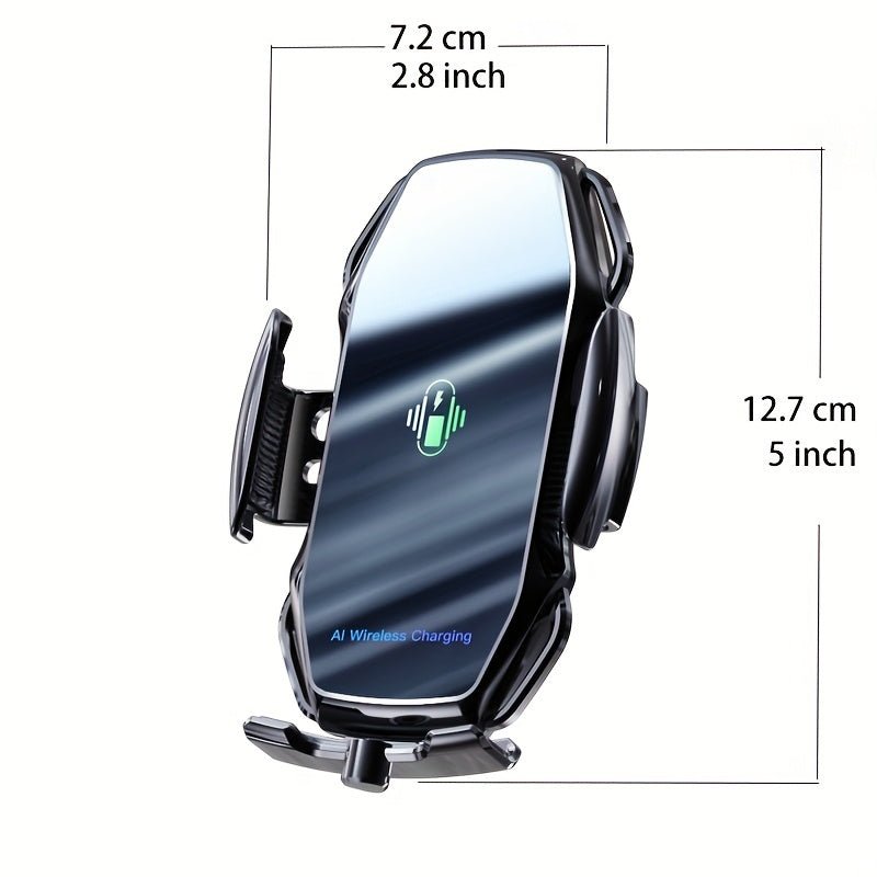 15W QI Phone Holder with Automatic Clamp Smart Sensor Car Wireless