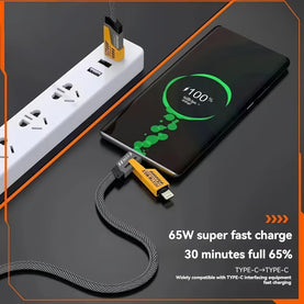 4 in 1 Ven Dens 65W Charging Cable with Gold Plated Connectors - Interior Auto Tech