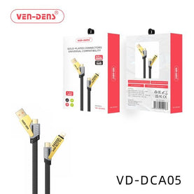 4 in 1 Ven Dens 65W Charging Cable with Gold Plated Connectors - Interior Auto Tech