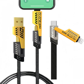 4 in 1 Ven Dens 65W Charging Cable with Gold Plated Connectors - Interior Auto Tech