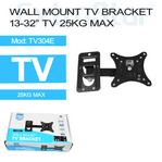 ExtraStar Wall Mount TV Bracket for TV's and Monitors from 13-32'' width with maximum rotation