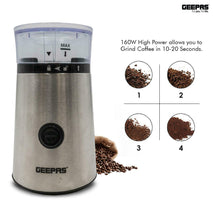 150W Geepas Electric Coffee Grinder for Nuts, Pepper, Sales & Spices: Stainless-Steel Blades - Interior Auto Tech