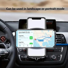 15W QI Phone Holder with Automatic Clamp Smart Sensor Car Wireless Charger - Interior Auto Tech