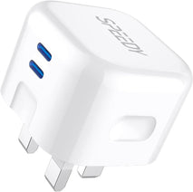 20W SPEEDY® 2x USB-C PD Fast Wall Adapter 3A, Fast Charge for Type C devices - Interior Auto Tech