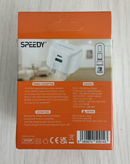 20W SPEEDY®USA-A QC3.0 + USB-C PD Fast Charge Wall Adapter - interiorautotech