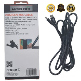 2M Type-C to Type-C Aluminium Shell Braided 3A Fast Charge Cable for Android devices - interiorautotech