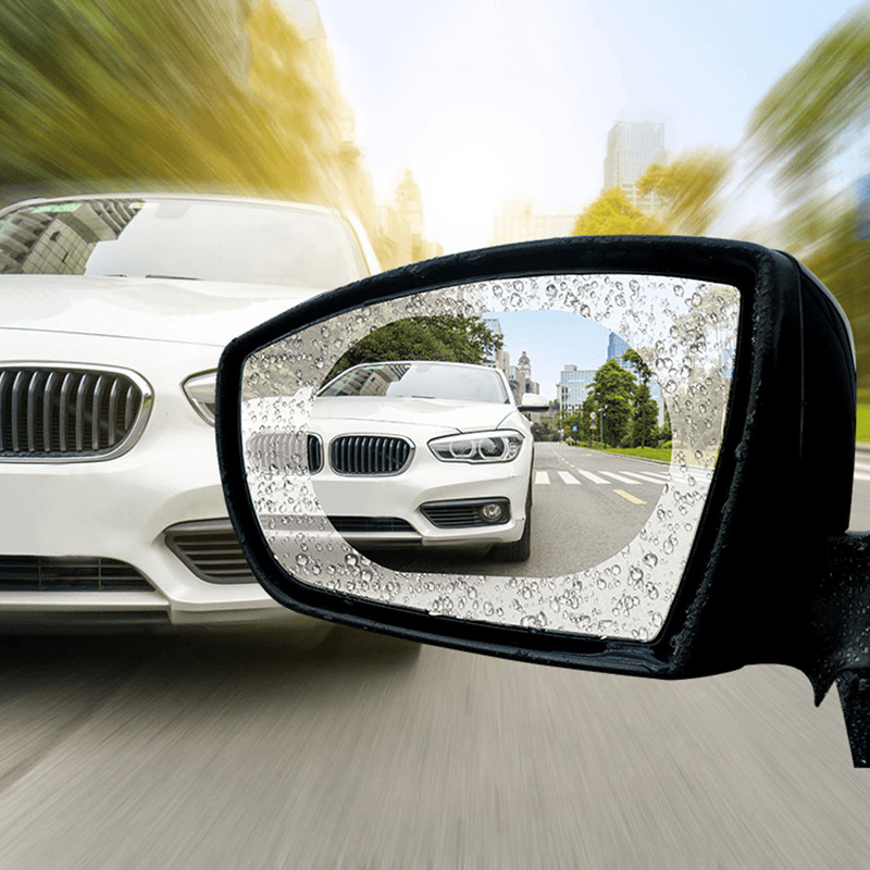 2PCs Oval Waterproof Car Rear view Mirror, Protective Mirror Film