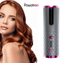 34W Powatron Hair Curler Ceramic Coated USB Rechargeable with LCD display: 150-200ºc Temperature Regulator - Interior Auto Tech