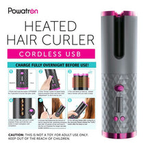 34W Powatron Hair Curler Ceramic Coated USB Rechargeable with LCD display: 150-200ºc Temperature Regulator - Interior Auto Tech