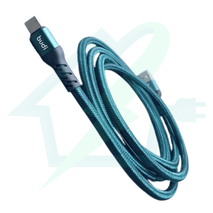 3A Budi USB A to Type C 1.5M with Braided Aluminum Shell Cable - Interior Auto Tech