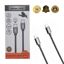 3A Fast Charge 2M Type-C to Type-C Aluminium Shell Braided Cable for Android devices - Interior Auto Tech