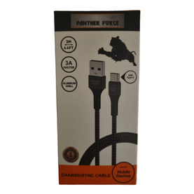 3A Faster USB Type-C Charging 2m Aluminium Shell Braided Cable with Fast Charge for Mobile Devices - interiorautotech