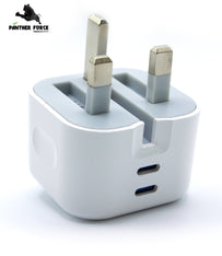 45W Charging Plug with 2 USB-C Ports, Folding Plug with Fast Charging Ports - interiorautotech
