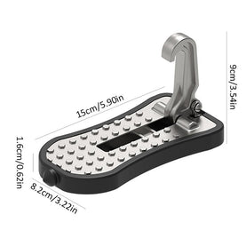 Car Foot Assist Pedal, Car Doorstep Vehicle with U Shaped Hook, Easy Reach Pedal Foot Pegs, Portable Foot Car Pedal with Safety Hammer - interiorautotech