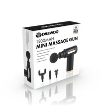 Daewoo Massage Gun 1500mAh with LED Touchscreen Display & 4 Massage Heads: 3 Year Warranty - Interior Auto Tech