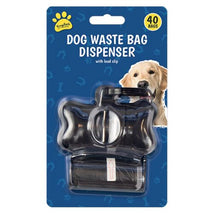 Dog Waste Bag Dispenser, Portable Poo Bag Carrier with 40x bags - interiorautotech