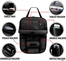 Multi-function Rear Car Seat Storage & Organiser with Table - interiorautotech