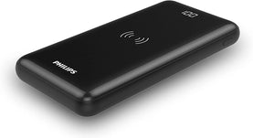 Philips 10000mAh Power Bank with 1x Type-C and 2x USB-A Ports Qi Wireless Charging Function - interiorautotech