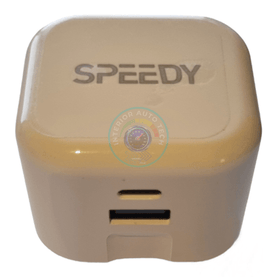 Speedy QC3.0 + Type C PD 20W Dual Fast Wall Adapter 3A, Very Fast Charging - interiorautotech